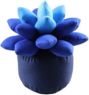 BWS Handmade Echeveria Flower Centerpiece Artifical Plant Flowers Houseleek Unique Handicraft with Flowerpot，Made of Cotton for Children Gift Party Home Office shop Decoration
