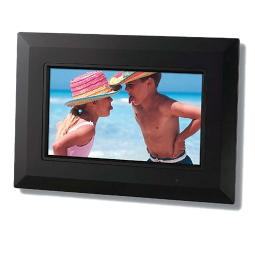 GPX PF708 7-Inch Digital Photo Frame with Built-in Memory Card Expansion Slot and Speaker (Black)