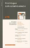 Revue Fnsp - Presse de la  / Critique internationale, numéro 15 : Des épines dans la relation transatlantique