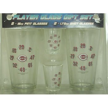 Cincinnati Reds MLB Pint & Shot Glass Gift Set (Quantity of 1)