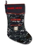 Camosock-Personalized custom embroidered US Coast Guard digicam military christmas stocking