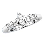 14K White Gold 1/2 ct. Diamond Engagement Ring