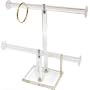 2 Tier Clear Acrylic T-Bar Bracelet Necklace Jewelry Displays Stands