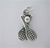 Silver* TENNIS CHARM * Ball Racket sport