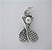 Silver* TENNIS CHARM * Ball Racket sport