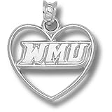 Western Michigan University New WMU Heart Pendant (Silver)