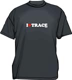 I Heart (Love) Trace Men's Tee Shirt 5XL-Black