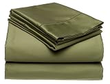 Renaissance 600 Thread Count 100% Cotton Sateen Queen Sheet Set, Rosemary