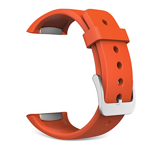 Gear S2 Watch Band, MoKo Soft Silicone Replacement Sport Band for Samsung Gear S2 (SM-R720 / SM-R730 ONLY) Smart Watch, NOT FIT S2 Classic Watch (SM-R732 & SM-R735), NOT FIT Gear Fit2 Watch, ORANGE
