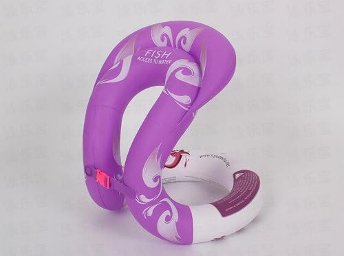 Swimming Happy Treasure Swim Safety Inflatable Swim Ring Size:S,M,L,XL For Adults,Kids (Purple, L)