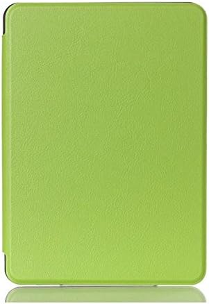Wtitech PU leather case cover with automatic sleep function for Kindle voyage 2014 (Green color)