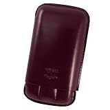 Cuban Crafters 3 Finger Bordeaux Leather Cigar Travel Case