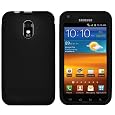 Black Soft Gel Silicone Protective Skin Cover for Sprint Samsung Epic 4G Touch Samsung Galaxy S2 (Samsung Galaxy SII) Android Smartphone