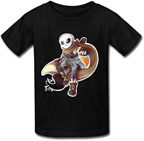 Farmde Undertale Sans Ink Hero Kid's Tshirt Black Large