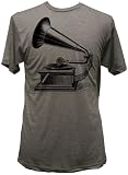 Men's Annex Clothing Gramaphone Phonograph Victorian Steampunk Etching Art Design Print Tee Shirt