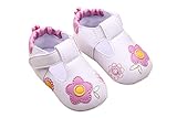 ange select ベビー ファースト シューズ 女の子 フラワー 花柄 出産祝い キッズ 靴 (ピンク12cm)