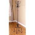 Coat Rack / Stand in Sandy Black Metal Spiral Design