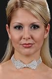 Bow Tie Rhinestones Choker Necklace Austrian Crystal