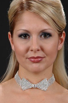 Click here to buy Bow Tie Choker Necklace Austrian Crystal Rhinestones by SummitFashions.