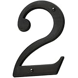 Baldwin 90672.102.CD Solid Brass House Number 2, Oil Rubbed Bronze