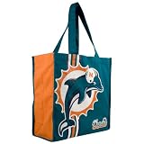 41RSO7k1bRL. SL160  Miami Dolphins NFL Square Tote, 3 Pack