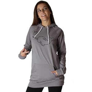 Narwhal hoodie design line art
