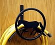 Wrought Iron Hose Hanger with Cutout