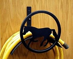 Wrought Iron Garden Hose Hanger with Cutout