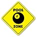 POOL ZONE Sign xing hall table 8 ball billiards gift