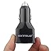 [Qualcomm Certified] Extsud® Qualcomm Quick Charge 2.0 USB Intelligent Car Charger With Two USB Turbo Fast Adaptive Quick Charge for Samsung Galaxy S6/S6 Edge/Note 4 / Edge, Nexus 6, HTC M9, Xperia Z3 / Z2, Moto X and More (Black)