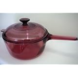 Corning Vision Visions 2.5 L Cranberry Saucepan with Lid by 