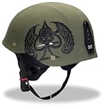 Bell Drifter Combat Green Embroidered Half Motorcycle Helmet
