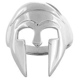 Size 12 - Inox Jewelry Men's Spartan Helmet 316L Stainless Steel Ring