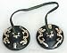 Tingsha, black and gold embossed, dragon