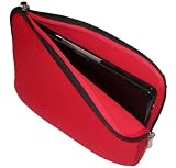 LUPO Red with Black Trim Netbook Neoprene Pouch Case Sleeve – Fits up to 10.2″ Inch Netbooks & Apple Ipad