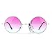 SA106 Summer Color Gradient Lens Circle Lens Round Hippie Sunglasses Purple