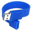 1GB (1024MB) USB Wristband Flash Drive (Blue)