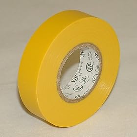 JVCC E-Tape Colored Electrical Tape: 3/4 in. x 22 yds. (Yellow)