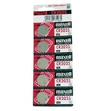 Maxell Lithium 3V Batteries Size CR2025 (Pack of 5)