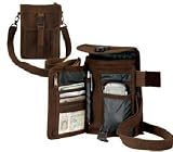 Brown Canvas Small Travel Portfolio Shoulder Bag