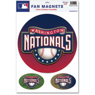 WASHINGTON NATIONALS OFFICIAL LOGO CAR MAGNET SET