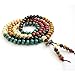 8mm Multiple Color Wood Beads Tibetan Buddhist Prayer Mala Necklace