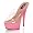 Clear/Baby Pink Faux Wood