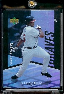 2007 Upper Deck Spectrum Baseball Card #53 Andruw Jones Atlanta Braves - Mint Condition - In Protective Display Case !