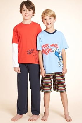 3 Pack - Older Boys' Pure Cotton Assorted Pyjamas