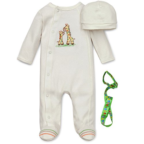 Little Me Preemie Newborn Baby Footie Sleep N Play Footed Sleeper Hat and Holder