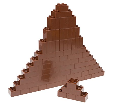 Premium Big Briks Brown Basic Builder Set #1 - 84 Pack - (Big LEGO® DUPLO® Compatible) - Large Pegs