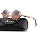 GQUEEN Retro Round Circle Steampunk Polarized Sunglasses Metal Alloy for Men Women MTS2