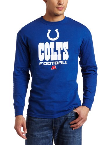 NFL Men's Indianapolis Colts Critical Victory V Long Sleeve Basic Tee (Royal Blue, XX-Large)