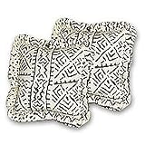 NOVICA Cotton cushion covers, 'African Paths' (pair)